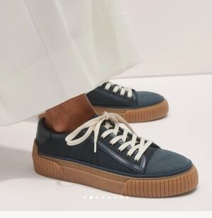 NWT Me+Em Navy Canvas Sneakers Size 38